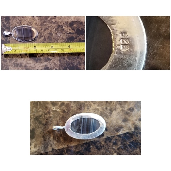 Genuine, Huge Natural Fluorite Pendant size 2" - Picture 5 of 5